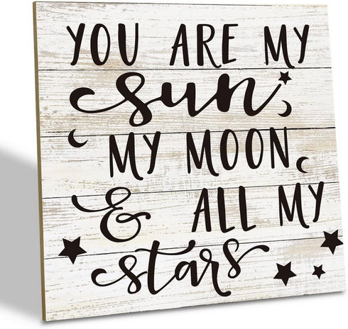 SUSZDOU Family Sign, You Are My Sun, My Moon, & All My Stars,