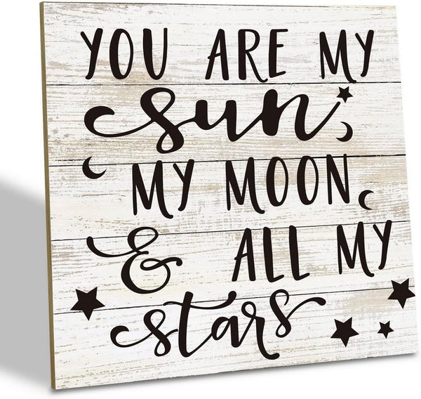SUSZDOU Family Sign, You Are My Sun, My Moon, & All My Stars,
