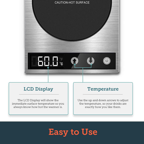 1F (77-194), 304 COSORI Coffee Mug Warmer for Desk, Digital Cup Heater, Coffee & Christmas Gifts, Precise Temperature
