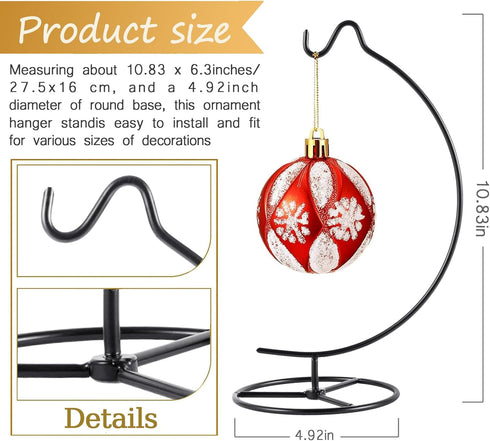 LEYAFADOCO Ornament Display Stand Holder Iron Hanger Air Plant Stand Flower Pot Holder Iron Stand for Hanging Glass
