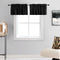 DONREN 12 Inches Long Black Valances - 2 Panels Blackout Window Valances with Rod Pocket for Basement