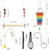 CHNB 8PCS Chicken Toys for Coop Accessories, Chicken Swing, Xylophone, Mirror, Vegetable Hanging Feeder, Fruit Rack