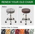 Set 2, 16-18 Inch FUANGUI Bar Stool Covers Round of Waterproof PU Bar Stool Seat Covers with Elastic Bands,Bar Stool