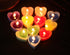Heart-Shaped Tealight Candles, 12PCS Multicolor Love Romantic Unscented Candle with 100PCS Silk Rose Petals for