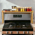 MAVOTER Over The Stove Top Shelf for Kitchen Bamboo Spice Rack Organizer