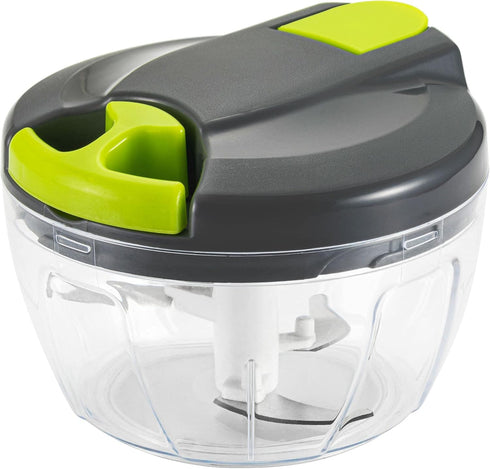 Multi-Function Manual Food Chopper & Processor, Vegetable Shredder & Garlic Press, Ideal for Onions, Peppers & Fruits
