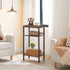 3-Tier BF01DH01G1 HOOBRO Side Table, Tall End Telephone Table with Adjustable Mesh Shelves, Small Entry Table