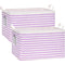 Sea Team 2-Pack Collapsible Canvas Storage Basket - Rectangle Waterproof Bin with Handles, 16.5 x 11.8 x 9.8 Inches