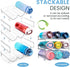 Water Bottle Organizer for Cabinet, 3 Pack Plastic Storage Shelf for Fridge, Kitchen, Desktop