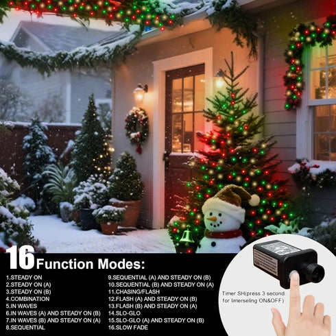 66ft 200 16 LAMPHOME Christmas Decorative Mini Lights, LED Green Wire Fairy Starry String Lights Plug in, Lighting