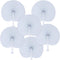 Pangda 24 Pack Folding Round Paper Fans with Plastic Handle for Wedding Favor Party Bag Filler