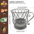 Coffee Pods Storage Basket - Silver Holder for 35 K Cup Organizer, Coffee Basket Decor for Coffee Bar Countertop