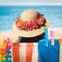 Sopito Jumbo Beach Towel Clips - Set of 4 Secure Hang Seal Clips for Beach Chairs, Pool, or Daily Use (Flamingo Parrot)