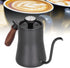Coffee Kettle - Hand Breathe Stainless Steel Pot with Fine Mouth for 550Ml Pour Over Coffee Makers (Black)
