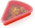 Reusable Silicone Pizza Slice Storage Container - Fits Single Slice up to 16”, 2 Sets (2 Red) with Air-tight Lids