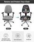 Happy Birthday Office Chair Cover - Stretch Rotating Computer Chair Seat Back Covers, Birthday Gifts Cake Balloons Black Desk Chair Covers Stretchable Office Chair Slipcovers Protectors by LiDU