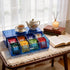 HappyDino Countertop, Acrylic Tea Bag Organizer and Storage Box Stackable Tea Bag Holder with Drawer for Navy Blue