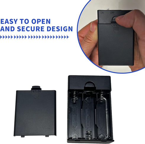 3 4.5-5V (Pack 1) AA Battery Box with USB Output Port for LED Lights, Battery to USB Port Compact Batteries Holder