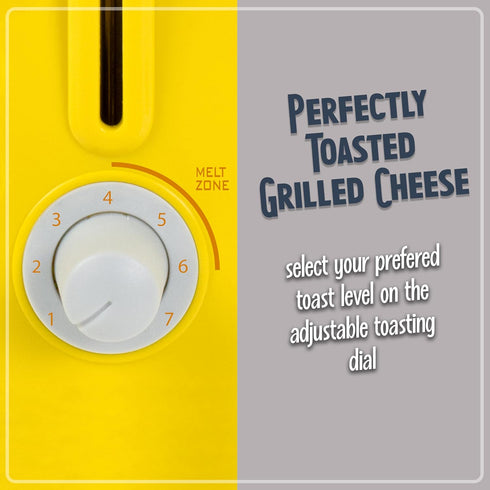 Nostalgia Grilled Cheese Toaster: Easy-Clean Baskets and Adjustable Toasting Dial with Wide Slots