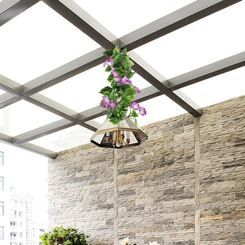 GTIDEA Artificial Vines - 2pcs 15Feet Morning Glory Hanging Plants, Silk Garland for Home Garden Decor