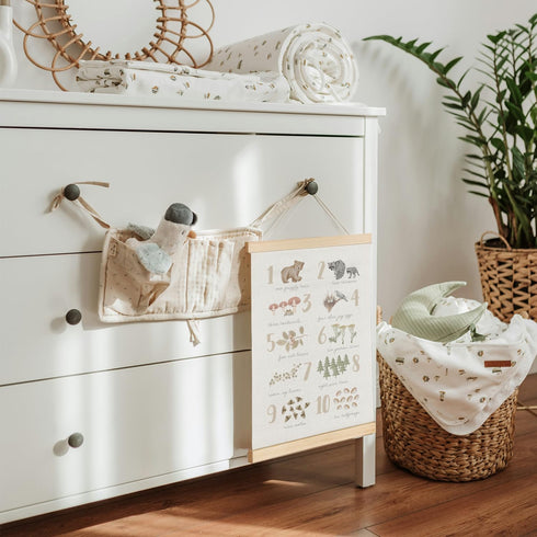 Qvapt 1624,Wild Decor,Set 2 Animals Nursery Animal Wood Poster Hanger Animal Alphabet Poster Hanger Frame,ABC Canvas