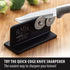 Rada Cutlery Quick Edge Knife Sharpener (R119), Stainless Steel Wheels, Made in USA, Pack of 3