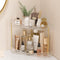 Lifewit 2-Tier Corner Bathroom Counter Organizer, Plastic Makeup Skincare Organizers Storage Countertop,