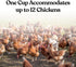 12 6 Harris Farms Chicken Water Cups, Gravity-Fed Poultry Drinkers for Up to Chickens, Automatic Hydration for Hens