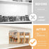 Barlorie 3 Drawers(2"&3") 8.6"W,2-Tier,No Bamboo Pull Out Spice Rack Organizer for Cabinet, Slide-Out with Wide Drawer