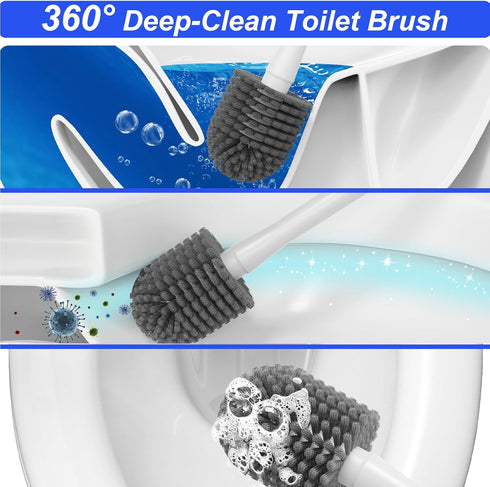 3 1 SetExtended Set,Bathroom in Toilet Brush and Plunger Handle Plunger,Heavy Duty Toilet Bowl Brush and Holder Hidden