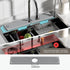 Quick Dry Sink Splash Guard, 15.75" Instant Dry Stone Sink Tray for Kitchen Countertop, Gray