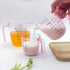 Plastic Measuring Cup Set, 3-piece Kitchen Cooking and Baking Liquid Measuring Cups with Handle and Triangle Mouth,