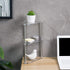 3 Counter MyGift Tier Corner Shelf for Desk, Triangle Shelf Storage Organizer Stand, Acrylic Corner Shelf Display