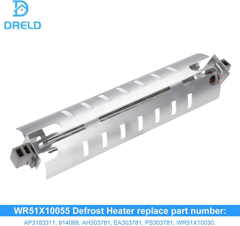 WR51X10055 Refrigerator Defrost Heater Kit, Replacement for GE Hotpoint, Includes Temperature Sensor and Thermostat