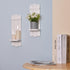 Sconces Wall Decor Set of 2 - Rustic Home Farmhouse Art Floating Candle Holder Shelf White Decorations for Living Room,