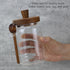 EIKS (26oz) Glass Jars with Wooden Lids and Scoop, Airtight Food Storage Containers for Sugar Coffee Bean Candy Spice