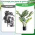Mewcooss 6pcs Set Plant Stem Support, Iron Monstera Plants Support, Plant Stem Holder Support Unique Design Bamboo