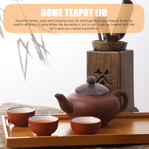 Ceramic Teapot Lid, Universal Repair Lid for Purple Clay Teapot, Replaceable Lid for Teapot