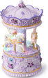 Carousel Horse Music Box for Girls, Purple Musical Box for Women Kids Wife Mom Daughter Birthday Anniversary Valentine