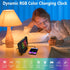 Projection Alarm Clock for Bedroom Ceiling, 180° Rotatable Projector, 7.4” Mirror RGB Digital LED Display, Dual Alarm