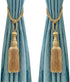 Selling Wonderful Curtain Holdbacks, Decorative Braided Buckle Fastener Accessories for Window Drapery, Set of 2 (Gold)