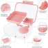 43-oz 5-oz Finorder Light Pink Portable Bento Lunch Box with Handle, BPA Free Snack Food Container for Picnic Work