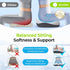 AUVON Multi-Layer Gel Cushion - Pressure Relief Cooling Memory Foam Coccyx Cushion for Sciatica Pain Relief
