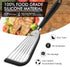 Stainless-Steel Slotted Flex Fish Turner, Set of 2 Kitchen Spatulas for Nonstick Cookware
