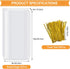 70 Pack 100 Pack 8" 4" 18" vivinin Bread Bags & Ties, x x Clear Bread Bags for Homemade Bread, Reusable Plastic Bread