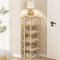 Bamboo Shoe Rack, Vertical Narrow Shoe Rack for Small Spaces, Space Saving Storage for Front Door Entrance, Closet,