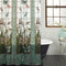 Extra Long Flower Dragonfly Waterproof Bathroom Fabric Shower Curtain 84 inch Bath Curtain