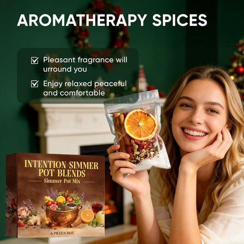 Simmer Simmer Pack(6 Pot Potpourri, Mixed Flavors Pot Mix with Natural Ingredients, A Mixture of Herbs, Salt & Dried