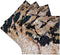 3D Rose Image of Black & Gold Speckled Granite Ceramic Tile Coasters