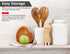 Wood Salad Tongs, 10.2in Salad Spoon and Fork Set, Long Handle Salad Servers for Mixing, Tossing, and Cooking